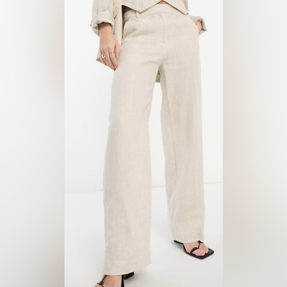 &Other Stories linen blazer BEIGE & tailored pants COMES AS SET. EU 38 US 8 NWT - Picture 5 of 8
